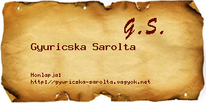Gyuricska Sarolta névjegykártya