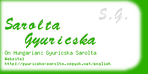 sarolta gyuricska business card